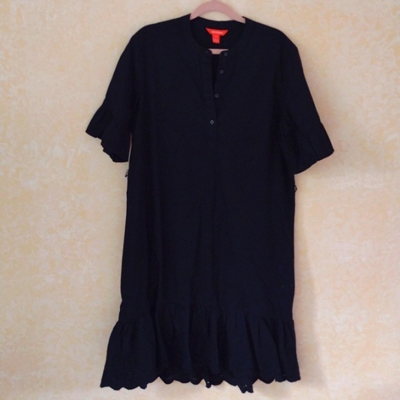 2️⃣ for $20 old navy black cotton dress with scalloped eyelet hem - Picture 2 of 7